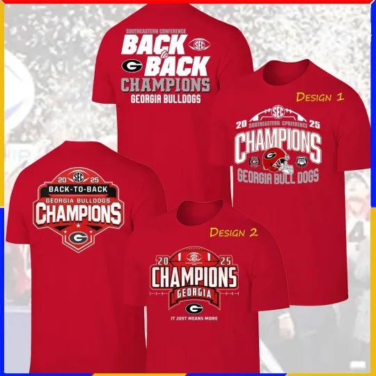 Discover Georgia Bull.dogs Back To Back Champions 2025 Both Side For Fan