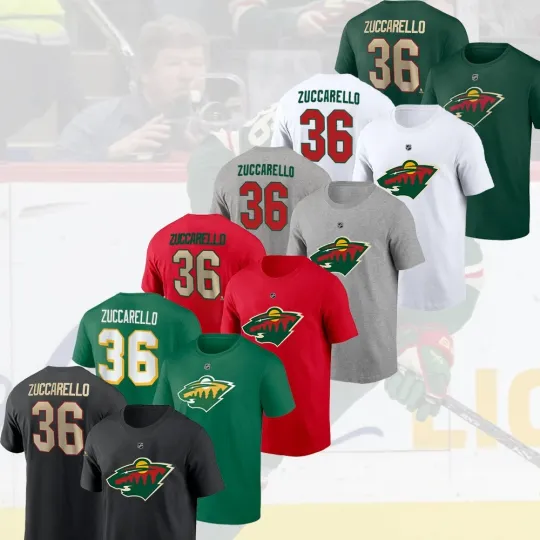 Discover Mats Zuccarello #36 Minnesota Wild 2026 Player Name & Number S-5XL