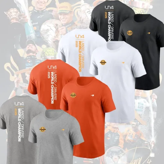 Lando Norris 2025 Drivers’ World Champions Mc.L@ren F-1 Team Unisex For Fans