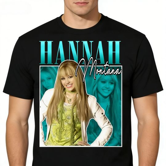 Discover 2026 Hannah Montana 90s Vintage Graphics Tee Shirt Men Women Clothing Harajuku High Street T-shirt Fashion Casual Cotton Shirt