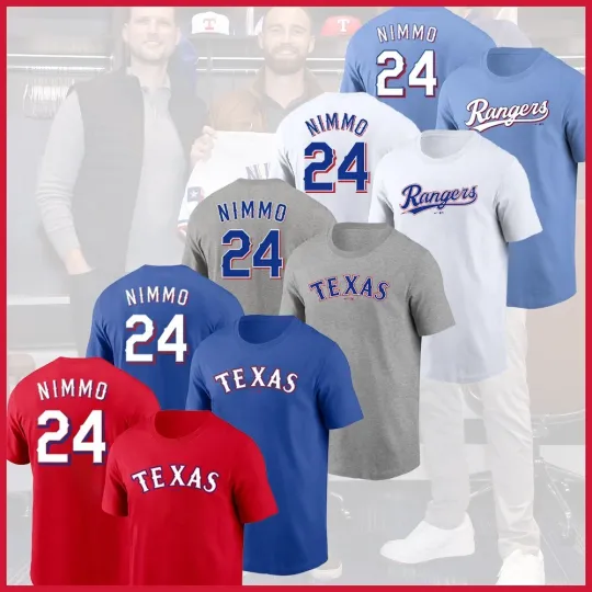 Discover Brandon Nimmo #24 Texas 2025 Player Trading Name & Number S-5XL