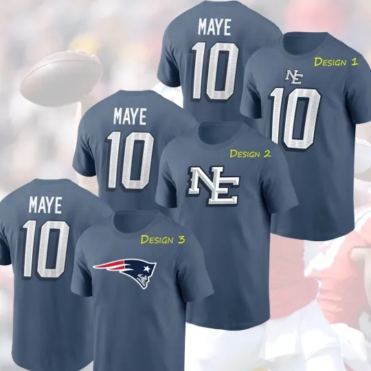 Discover Drake Maye #10 New England 2025 Rivalries Collection Player Name Number