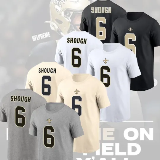 Discover Tyler Shough #6 New Orleans Football 2025 Player Name & Number Gift For Fans