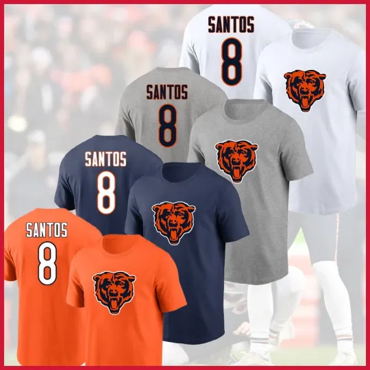 Discover Cairo Santos #8 Chicago Football 2025 Player Name & Number For Fans