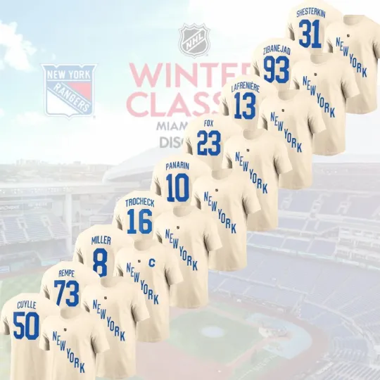 New York 2026 Winter Classic All Player Name & Number For Fans