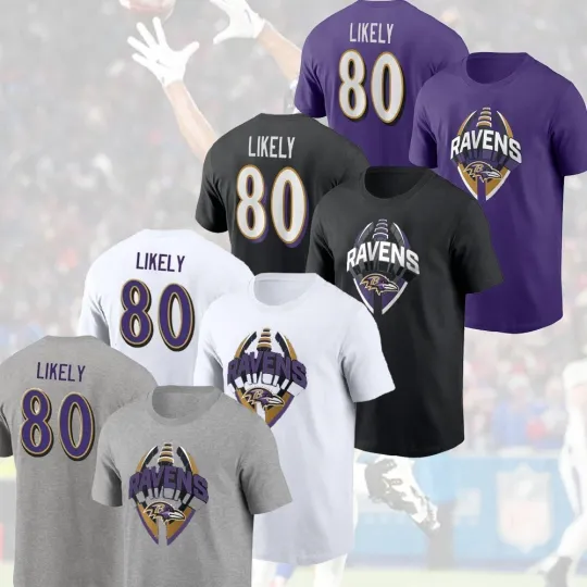 Discover Isaiah Likely #80 Baltimore Football 2025 Player Name & Number For Fans