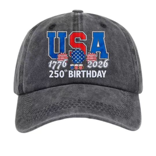 Discover Patriotic USA 250th Birthday Cap|Stylish Accessory for Holidays&Casual Occasions