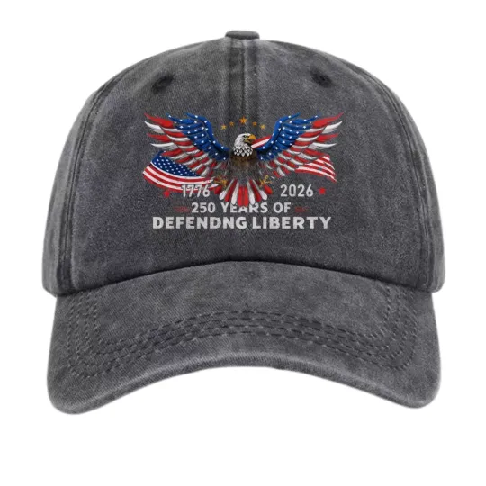 Discover USA Eagle 250 Years of Defending Liberty Cap|For Patriotic Events&Daily Wear Hat