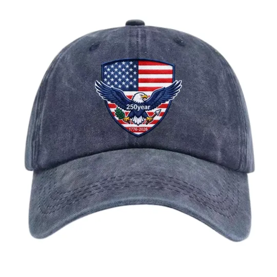 Discover 1776 - 2026 250th Anniversary American Eagle Shield Baseball Cap