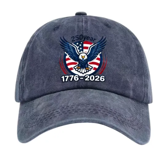 Discover 1776 - 2026 250th Anniversary American Eagle Baseball Cap