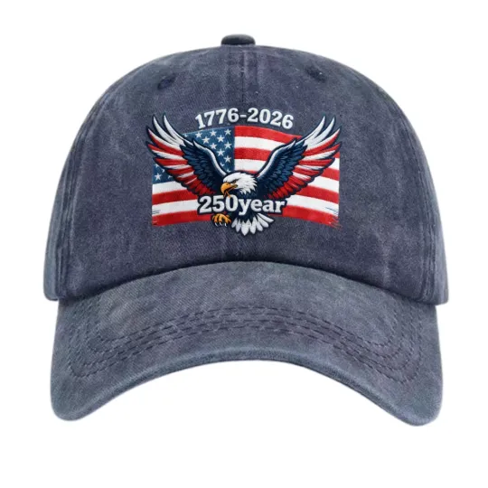 Discover 1776 - 2026 250th Anniversary American Eagle Baseball Cap