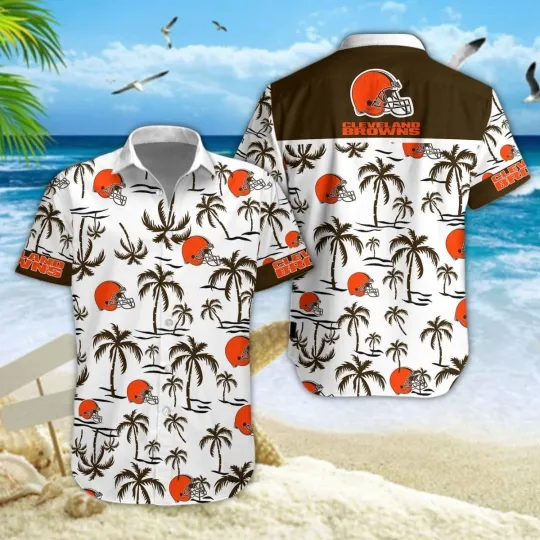 Discover Cleveland Football Brownss Team Hawaiian Shirt Unisex