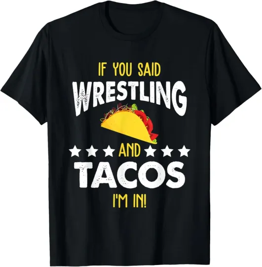 Discover Funny Wrestling And Tacos Novelty Sports Gift T-Shirt