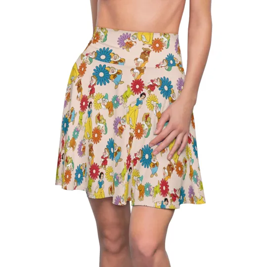 Snow White Women's Skater Skirt, Gift for Her