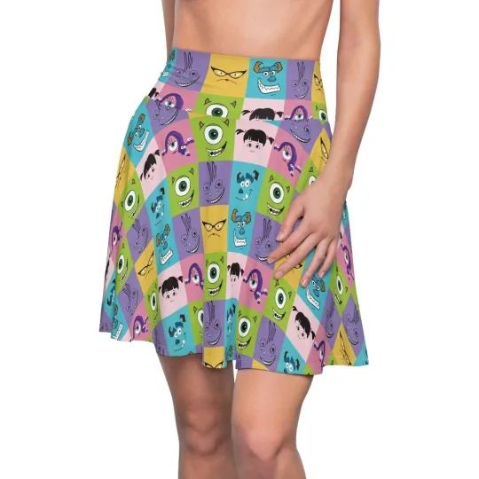 Discover Monster's Inc Women's Skater Skirt (AOP)