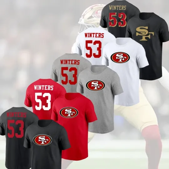 Discover Dee Winters #53 San Francisco Football 2025 Player Name & Number Gift Fans