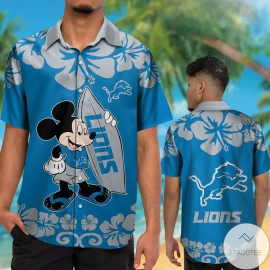 Discover Detroit Football Lionss Team Hawaiian Shirt Unisex