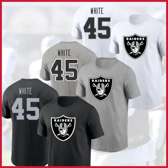 Discover Devin White #45 Las Vegas Football 2025 Player Name & Number FASTSHIP