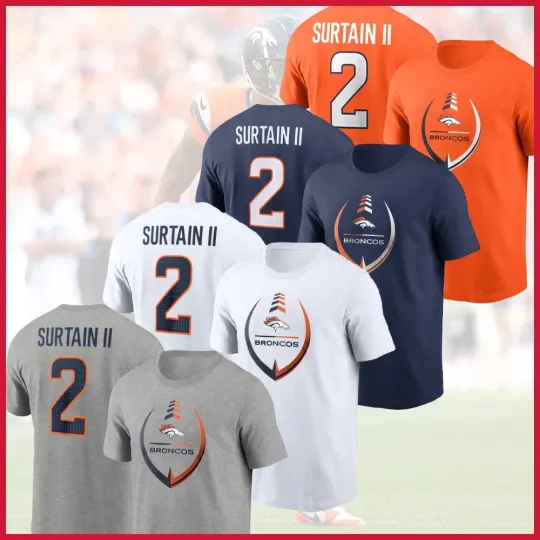 Discover Patrick Surtain II #2 Denver Football 2025 Name & Number Player Unisex For Fans