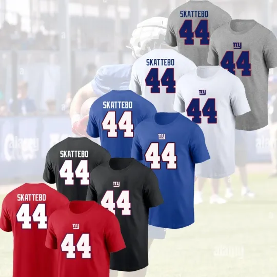 Discover Cam Skattebo #44 New York Football 2025 Player Name & Number Fastship