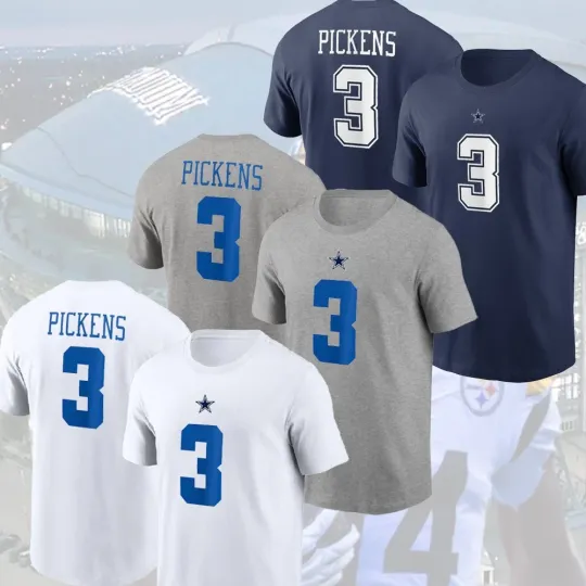 Discover George Pickens #3 Dallas Football 2025 Player Name & Number Gift Fans S-5XL