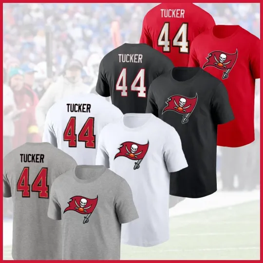 Discover Sean Tucker #44 Tampa Bay Football 2025 Player Name & Number S-5XL