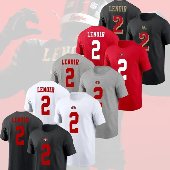 Discover Deommodore Lenoir #2 San Francisco Football 2025 Player Name & Number Gift Fans