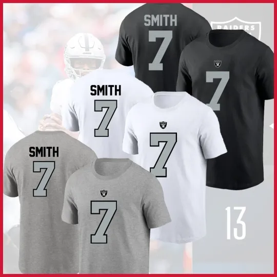 Discover Geno Smith #7 Las Vegas Football 2025 Player Name & Number Fastship For Fan