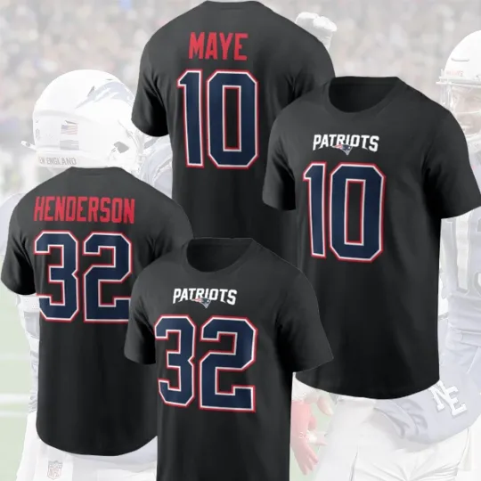 Discover Drake Maye, TreVeyon Henderson New England Football 2025 Player New Design Fans