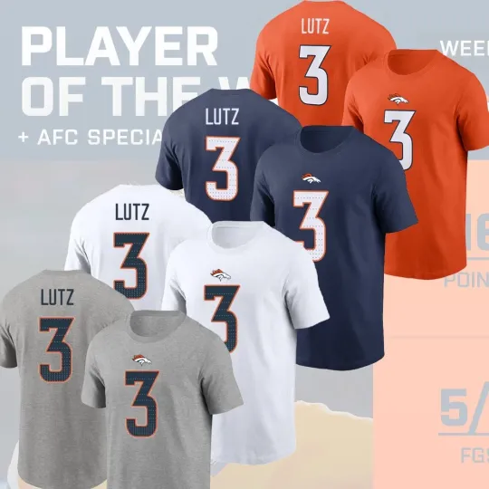 Discover Wil Lutz #3 Denver Football 2025 Name & Number Player Unisex Gift For Fans