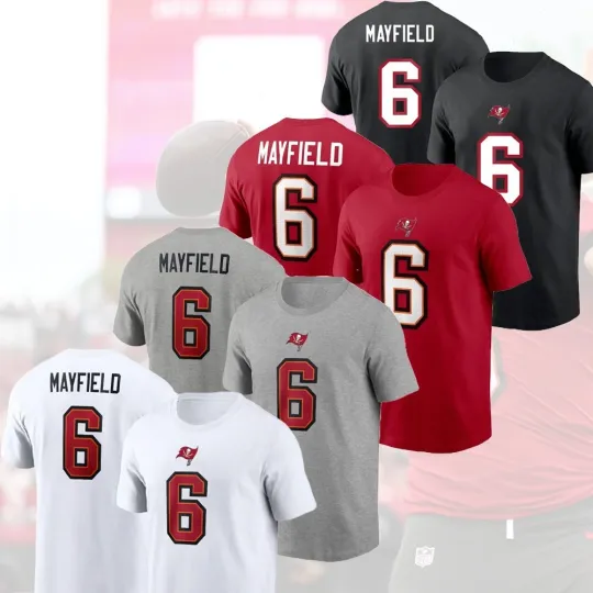 Baker Mayfield #6 Tampa Bay 2025 Player Name & Number S-5XL
