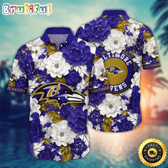 Baltimore Ravens Hawaii Shirt Flower Summer Vibes