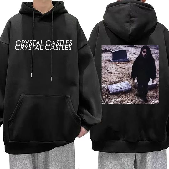 Discover Canada Band Crystal Castles Album II Cover Graphic Hoodie Men Women Gothic Punk Sweatshirt Men's Rock Oversized Pullover Hoodies