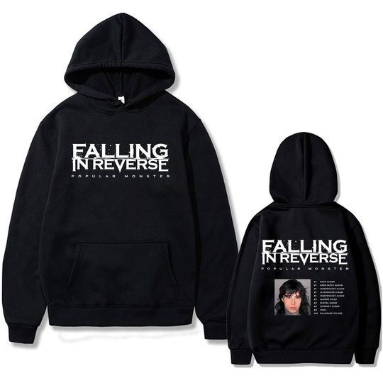 Famous Falling in Reverse Popular Monster Album Graphic Hoodie Ronnie Radke Hoodies Men Women Rock Metal Oversized Streetwear