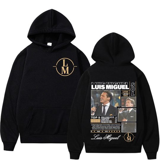 Discover Singer Luis Miguel Album Tour Graphic Sweatshirts Men Fashion Vintage High Street Hip Hop Oversized Hoodie Unisex Hombre Hoodies