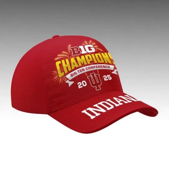 Discover Indiana Football 2025 Big Ten Champions Cap, Gift For Fans