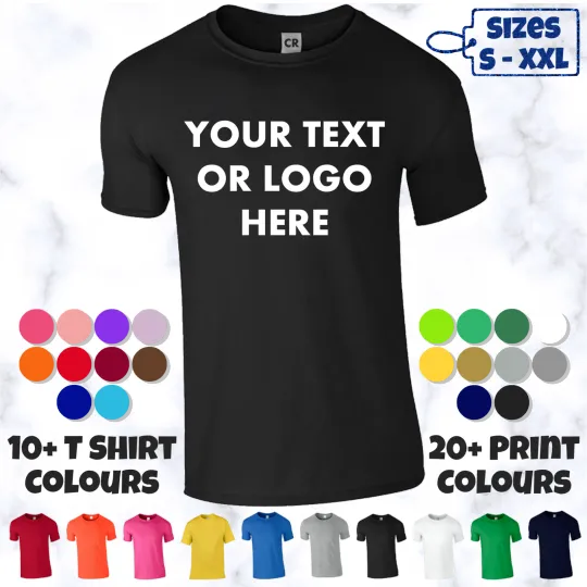 Discover Mens Personalised T Shirt - Name, Logo, Text - Your Custom Design Top Printing