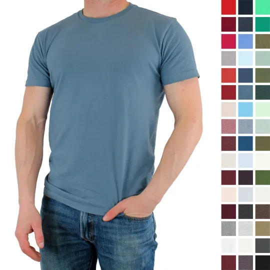 Discover True Classic Men's T-Shirt Short Sleeve Athletic Cut Crew Neck Basics Tee Shirt