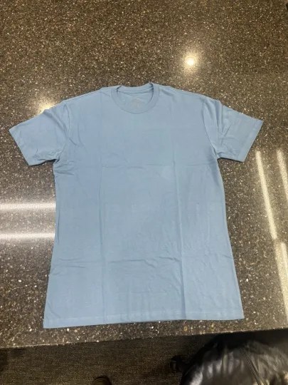 Discover True Classic Indigo Large Men's T-Shirt Short Sleeve, Crew Neck Basic Tee Shirt