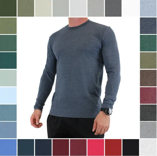 Discover True Classic Men's Shirt, Long Sleeve Classic Ribbed Crew Neck, MSRP $35