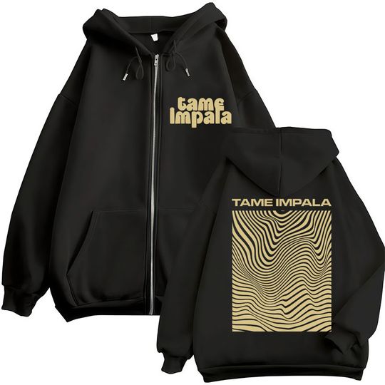 Discover Rock Band Tame Impala Album Zip Up Hoodies Men Women Gothic Hip Hop Vintage Sweatshirt Fleece Oversized Casual Coats Streetwear