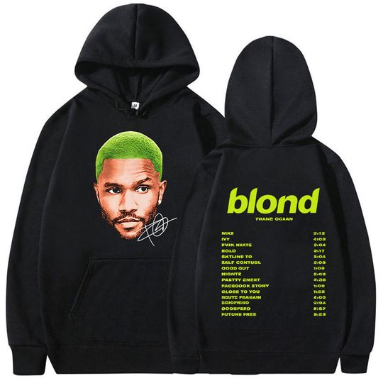 Discover Rapper Frank Album 2025 New Hoodie Men Women Blond Retro Fleece Long Sleeve Sweatshirt Hip Hop Ocean Oversized Hooded Streetwear