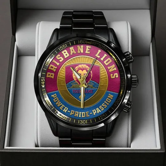 Discover Brisbane Lions Black Stainless Steel Watch