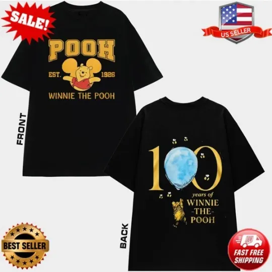 Discover RARE Winnie The Pooh 100th Anniversary Shirt, Winnie The Pooh 2026 T-Shirt