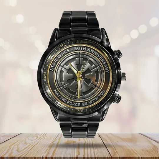 Discover Star Wars 50th Anniversary Black Stainless Steel Watch