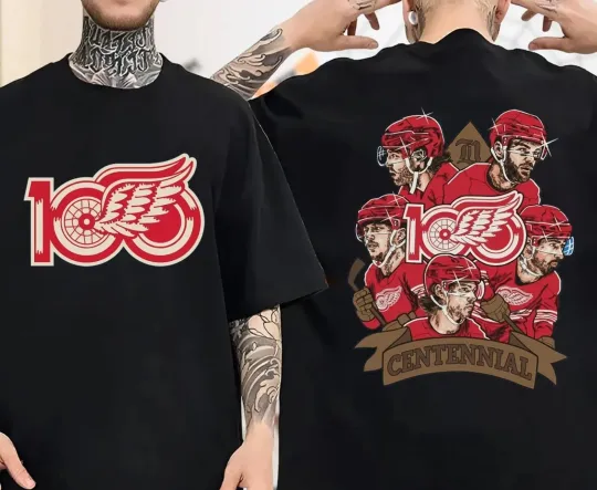 Discover Red Wings 100th Anniversary T-Shirt 1926-2026 All Sizes