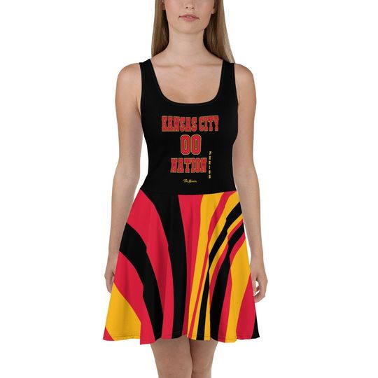 Discover Kansas City Football Team Chiefs Skater Dress