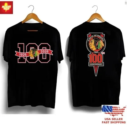 Discover Chicago Blackhawk 100th Anniversary Double Sided T-Shirt Unisex
