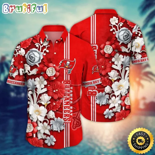 Tampa Bay Buccaneers Hawaiian Shirt Flower Aloha Shirt For Fans