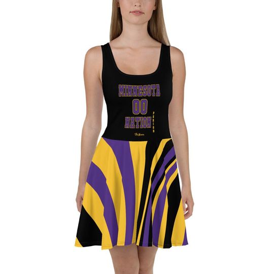 Discover Minnesota Football Team Vikings Skater Dress